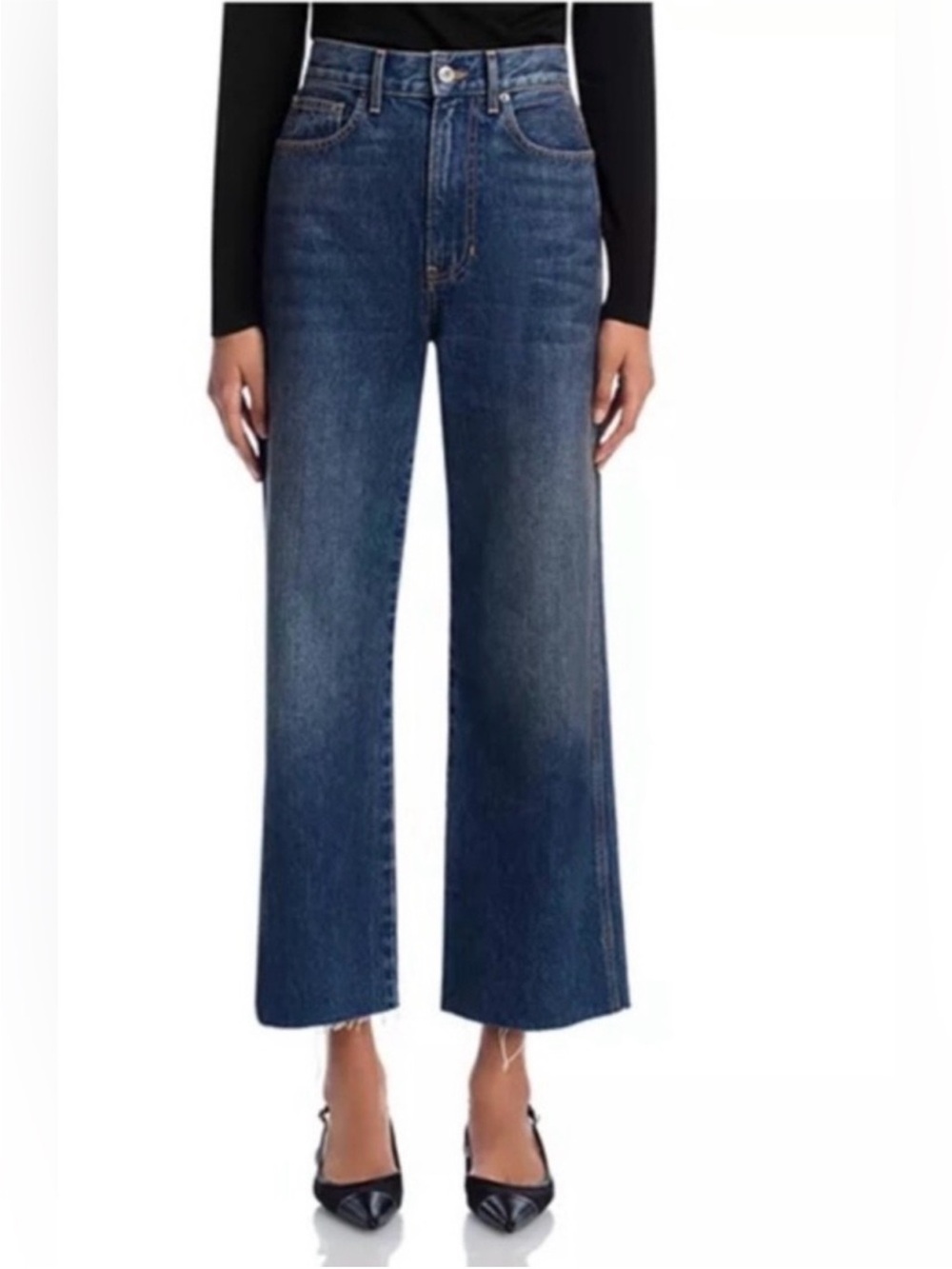 Veronica Beard Relaxed Straight-Leg Jeans in Indigo